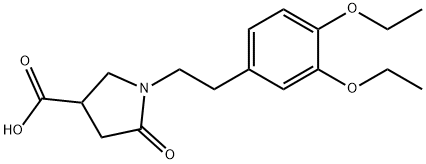 1-[2-(3,4-DIETHOXY-PHENYL)-ETHYL]-5-OXO-PYRROLIDINE-3-CARBOXYLIC ACID Struktur