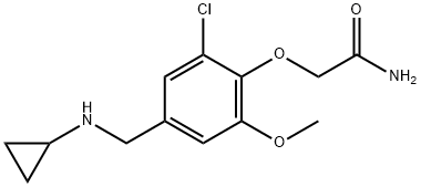 2-(2-CHLORO-4-((CYCLOPROPYLAMINO)METHYL)-6-METHOXYPHENOXY)ACETAMIDE Struktur