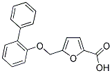 5-[([1,1'-BIPHENYL]-2-YLOXY)METHYL]-2-FUROIC ACID Struktur