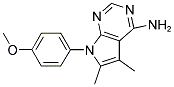 7-(4-METHOXYPHENYL)-5,6-DIMETHYL-7H-PYRROLO[2,3-D]PYRIMIDIN-4-AMINE Struktur