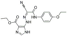 ETHYL 5-((2Z)-2-{1-CYANO-2-[(4-ETHOXYPHENYL)AMINO]-2-OXOETHYLIDENE}HYDRAZINO)-1H-IMIDAZOLE-4-CARBOXYLATE Struktur