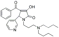 4-BENZOYL-1-[3-(DIBUTYLAMINO)PROPYL]-3-HYDROXY-5-(3-PYRIDINYL)-1,5-DIHYDRO-2H-PYRROL-2-ONE Struktur