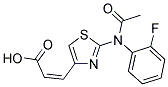 (2Z)-3-[2-[ACETYL(2-FLUOROPHENYL)AMINO]-1,3-THIAZOL-4-YL]ACRYLIC ACID Struktur