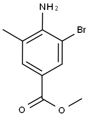 METHYL 4-AMINO-3-BROMO-5-METHYLBENZENECARBOXYLATE Struktur