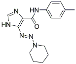 N-(4-METHYLPHENYL)-5-[(E)-PIPERIDIN-1-YLDIAZENYL]-1H-IMIDAZOLE-4-CARBOXAMIDE Struktur