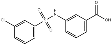 3-(3-CHLOROPHENYLSULFONAMIDO)BENZOIC ACID Struktur