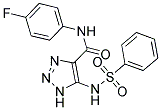 N-(4-FLUOROPHENYL)-5-[(PHENYLSULFONYL)AMINO]-1H-1,2,3-TRIAZOLE-4-CARBOXAMIDE Struktur