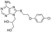 3-(6-AMINO-8-[2-(4-CHLORO-PHENOXY)-ETHYLSULFANYL]-PURIN-9-YL)-PROPANE-1,2-DIOL Struktur