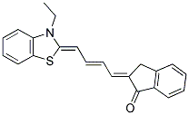 (2E)-2-[(2E,4Z)-4-(3-ETHYL-1,3-BENZOTHIAZOL-2(3H)-YLIDENE)BUT-2-ENYLIDENE]INDAN-1-ONE Struktur