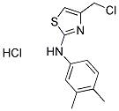 4-(CHLOROMETHYL)-N-(3,4-DIMETHYLPHENYL)-1,3-THIAZOL-2-AMINE HYDROCHLORIDE Struktur