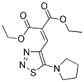 DIETHYL [(5-PYRROLIDIN-1-YL-1,2,3-THIADIAZOL-4-YL)METHYLENE]MALONATE Struktur