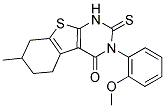 3-(2-METHOXYPHENYL)-7-METHYL-2-THIOXO-2,3,5,6,7,8-HEXAHYDRO[1]BENZOTHIENO[2,3-D]PYRIMIDIN-4(1H)-ONE Struktur