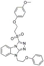 3-[2-(4-METHOXY-PHENOXY)-ETHANESULFONYL]-9-(2-PHENOXY-ETHYL)-9H-BENZO[4,5]IMIDAZO[2,1-C][1,2,4]TRIAZOLE Struktur