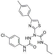 N~1~-PROPYL-1-[4-(4-METHYLPHENYL)-1,3-THIAZOL-2-YL]-N~2~-(4-CHLOROPHENYL)-1,2-HYDRAZINEDICARBOXAMIDE Struktur