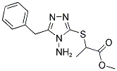 METHYL 2-[(4-AMINO-5-BENZYL-4H-1,2,4-TRIAZOL-3-YL)SULFANYL]PROPANOATE Struktur