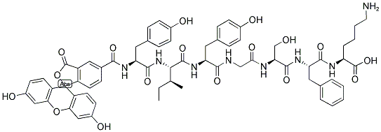 5-FAM-TYR-ILE-TYR-GLY-SER-PHE-LYS-OH Struktur