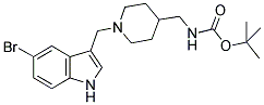 [1-(5-BROMO-1H-INDOL-3-YLMETHYL)-PIPERIDIN-4-YLMETHYL]-CARBAMIC ACID TERT-BUTYL ESTER Struktur