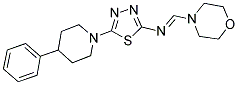 N-[(1E)-MORPHOLIN-4-YLMETHYLENE]-5-(4-PHENYLPIPERIDIN-1-YL)-1,3,4-THIADIAZOL-2-AMINE Struktur