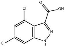 4,6-DICHLORO-3-(1H)INDAZOLE CARBOXYLIC ACID Struktur