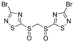 BIS(3-BROMO-1,2,4-THIADIAZOL-5-YLSULFINYL)METHANE Struktur