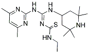 (E)-1-((4,6-DIMETHYLPYRIMIDIN-2-YLAMINO)(2,2,6,6-TETRAMETHYLPIPERIDIN-4-YLAMINO)METHYLENE)-3-ETHYLTHIOUREA Struktur