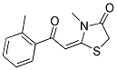 (2E)-3-METHYL-2-[2-(2-METHYLPHENYL)-2-OXOETHYLIDENE]-1,3-THIAZOLIDIN-4-ONE Struktur