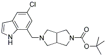 5-(5-CHLORO-1H-INDOL-7-YLMETHYL)-HEXAHYDRO-PYRROLO[3,4-C]PYRROLE-2-CARBOXYLIC ACID TERT-BUTYL ESTER Struktur