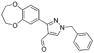 1-BENZYL-3-(3,4-DIHYDRO-2H-1,5-BENZODIOXEPIN-7-YL)-1H-PYRAZOLE-4-CARBALDEHYDE Struktur