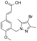 (2E)-3-(3-[(4-BROMO-3,5-DIMETHYL-1H-PYRAZOL-1-YL)METHYL]-4-METHOXYPHENYL)-2-PROPENOIC ACID Struktur