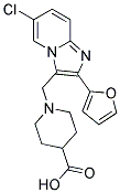 1-(6-CHLORO-2-FURAN-2-YL-IMIDAZO[1,2-A]PYRIDIN-3-YLMETHYL)-PIPERIDINE-4-CARBOXYLIC ACID Struktur