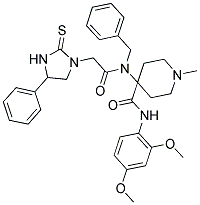 4-(N-BENZYL-2-(4-PHENYL-2-THIOXOIMIDAZOLIDIN-1-YL)ACETAMIDO)-N-(2,4-DIMETHOXYPHENYL)-1-METHYLPIPERIDINE-4-CARBOXAMIDE Struktur