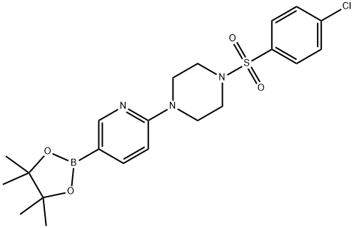 2-[4-(4-CHLOROPHENYLSULFONYL)PIPERAZIN-1-YL]PYRIDINE-5-BORONIC ACID, PINACOL ESTER Struktur