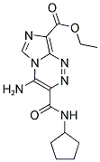 ETHYL 4-AMINO-3-[(CYCLOPENTYLAMINO)CARBONYL]IMIDAZO[5,1-C][1,2,4]TRIAZINE-8-CARBOXYLATE Struktur