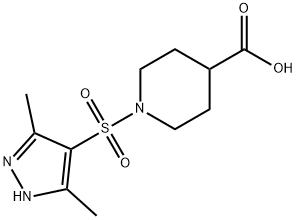 1-(3,5-DIMETHYL-1H-PYRAZOLE-4-SULFONYL)-PIPERIDINE-4-CARBOXYLIC ACID Struktur