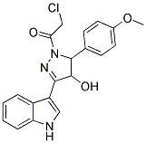 1-(CHLOROACETYL)-3-(1H-INDOL-3-YL)-5-(4-METHOXYPHENYL)-4,5-DIHYDRO-1H-PYRAZOL-4-OL Struktur