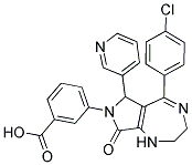 3-(5-(4-CHLOROPHENYL)-8-OXO-6-PYRIDIN-3-YL-2,3,6,8-TETRAHYDROPYRROLO[3,4-E][1,4]DIAZEPIN-7(1H)-YL)BENZOIC ACID Struktur