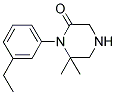 1-(3-ETHYLPHENYL)-6,6-DIMETHYLPIPERAZIN-2-ONE Struktur