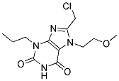 8-(CHLOROMETHYL)-7-(2-METHOXYETHYL)-3-PROPYL-3,7-DIHYDRO-1H-PURINE-2,6-DIONE Struktur