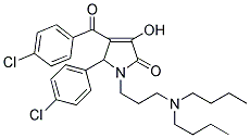 4-(4-CHLOROBENZOYL)-5-(4-CHLOROPHENYL)-1-(3-(DIBUTYLAMINO)PROPYL)-3-HYDROXY-1H-PYRROL-2(5H)-ONE Struktur