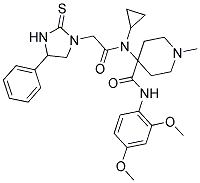 4-(N-CYCLOPROPYL-2-(4-PHENYL-2-THIOXOIMIDAZOLIDIN-1-YL)ACETAMIDO)-N-(2,4-DIMETHOXYPHENYL)-1-METHYLPIPERIDINE-4-CARBOXAMIDE Struktur