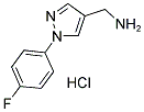 1-(4-FLUORO-PHENYL)-1H-PYRAZOL-4-YLMETHYLAMINE HCL Struktur