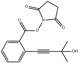 2-(3-HYDROXY-3-METHYL-BUT-1-YNYL)-BENZOIC ACID 2,5-DIOXO-PYRROLIDIN-1-YL ESTER Struktur