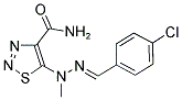 5-[(2E)-2-(4-CHLOROBENZYLIDENE)-1-METHYLHYDRAZINO]-1,2,3-THIADIAZOLE-4-CARBOXAMIDE Struktur