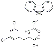 (S)-3-(3,5-DICHLORO-PHENYL)-2-(9H-FLUOREN-9-YLMETHOXYCARBONYLAMINO)-PROPIONIC ACID Struktur