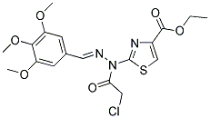 ETHYL 2-[(2E)-1-(CHLOROACETYL)-2-(3,4,5-TRIMETHOXYBENZYLIDENE)HYDRAZINO]-1,3-THIAZOLE-4-CARBOXYLATE Struktur