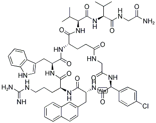 CYCLO[GLY-CPG-D-NAL(2)-ARG-TRP-GLU]-VAL-VAL-GLY-NH2 Struktur