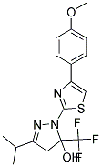 3-ISOPROPYL-1-[4-(4-METHOXYPHENYL)-1,3-THIAZOL-2-YL]-5-(TRIFLUOROMETHYL)-4,5-DIHYDRO-1H-PYRAZOL-5-OL Struktur