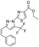 ETHYL 2-[3-[(Z)-2-PHENYLVINYL]-5-(TRIFLUOROMETHYL)-1H-PYRAZOL-1-YL]-1,3-THIAZOLE-4-CARBOXYLATE Struktur