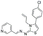 NICOTINALDEHYDE [(2E)-3-ALLYL-4-(4-CHLOROPHENYL)-1,3-THIAZOL-2(3H)-YLIDENE]HYDRAZONE Struktur