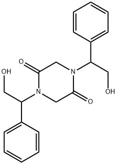 1,4-BIS-(2-HYDROXY-1-PHENYL-ETHYL)-PIPERAZINE-2,5-DIONE Struktur